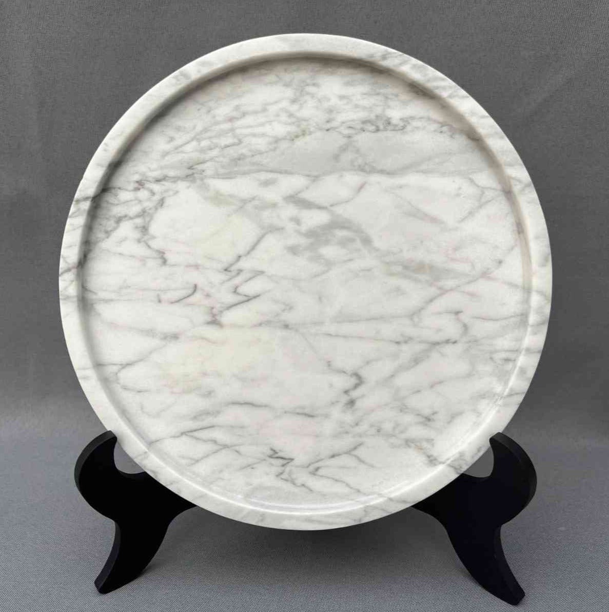 Circular Plate - White Marble