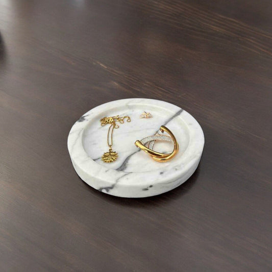 Catchall Plate - White Marble